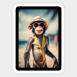 Funny monkey Sticker